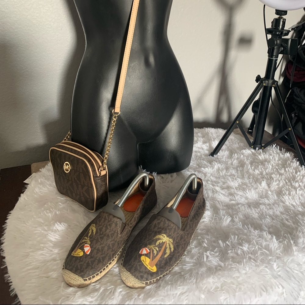 Michael Kors Espadrille + crossbody set (8.5)
